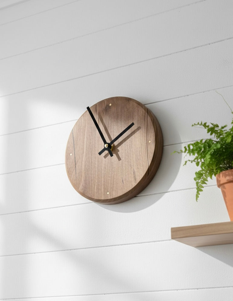 IL PADRINO - Orologio Da Muro Minimal In Legno Di Noce